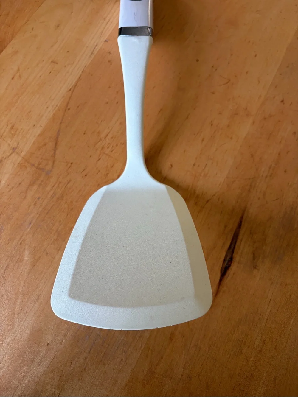 KitchenAide White Silicone Spatula with Chrome Accents